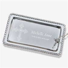 Personalized Jewelry Tray - Christian Cross - 14291