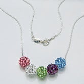 Personalized Crystal Birthstone Necklace - 14293D