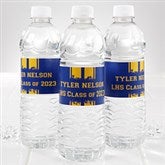 Personalized Water Bottle Labels - Graduation School Spirit - 14303