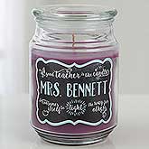 Personalized Candle Jar - Teachers Light The Way - 14323
