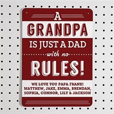 Personalized Street Signs - Grandpas Rules - 14372