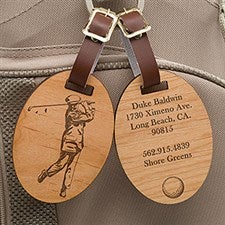 Personalized Golf Bag Tags - Vintage Golfer - 14389