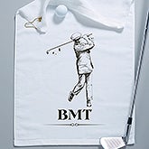 Personalized Golf Towels - Vintage Golfer - 14390