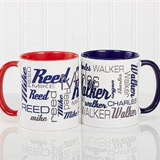 Personalized Coffee Mugs - Signature Style For Him - 14425