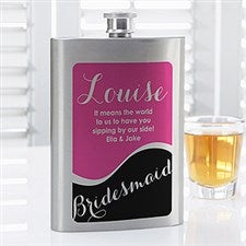 Personalized Bridesmaids Drinking Flask - 14450