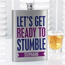 Personalized Flasks For Her - Funny Party Quotes - 14460