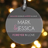 Personalized Romantic Christmas Ornaments - Forever In Love - 14492