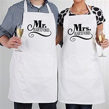 Personalized Wedding Aprons - Happy Couple - 14504