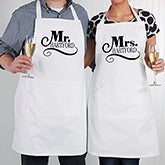 Personalized Wedding Aprons - Happy Couple - 14504