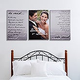 Personalized Wedding Canvas Prints - Wedding Vows - Split Panel - 14509