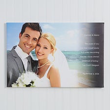 Personalized Photo Canvas Prints - Wedding Sentiments - 14510