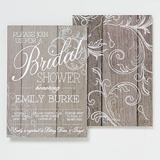 Personalized Bridal Shower Invitations - Rustic Wedding - 14522