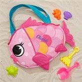 Personalized Kids Fish Tote Bag & Beach Toy Set - 14548