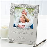 Personalized Silver Picture Frames - Anniversary Memories - 14564
