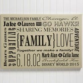 Personalized Family Canvas Print Wall Art - Our Family  - 14678
