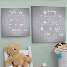 Personalized Baby Wall Art - Baby Birth Info - 14687