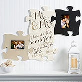 Personalized Puzzle Piece Picture Frames - Wedding & Anniversary - 14695