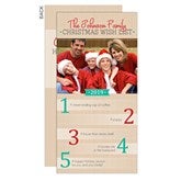 Personalized Photo Family Christmas Cards - Christmas Wish List - 14719