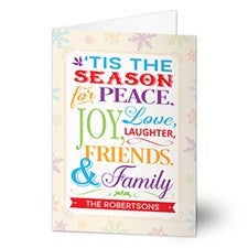 Personalized Christmas Cards - Season For Friends  Family - 14720