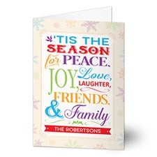 Personalized Christmas Cards - Season For Friends & Family - 14720