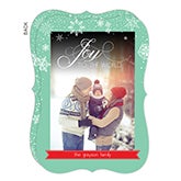 Personalized Photo Christmas Cards - Falling Snowflakes - married and merry - 14723
