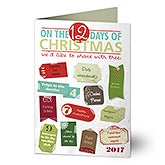 Personalized Christmas Cards - 12 Days of Christmas - Funny - 14725