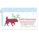 Personalized Pet Christmas Cards - Happy Howlidays Dog Postcard - 14739