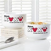 Personalized Mickey Mouse & Minnie Mouse Bowls - XOXO Disney - 14742