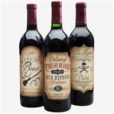 Personalized Wine Bottle Labels - Vintage Halloween - 14753