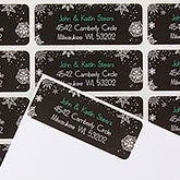 Personalized Address Labels - Falling Snowflakes - 14767