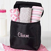 Personalized Baby Bottle Bag and Burp Cloth Set - Trendy Baby Girl - 14779