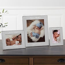 Personalized Baby Picture Frames - String of Pearls - Mariposa - 14788