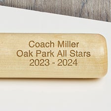 Personalized Wooden Baseball Bat - Engraved Mini - 14790