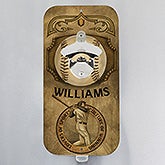 Personalized Magnetic Bottle Opener - Vintage Sports - 14801