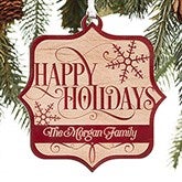 Personalized Wood Christmas Ornament - 'Tis the Season - 14810