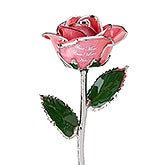 Personalized Pink Rose - Gold & Silver - 14816D