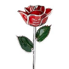 Personalized Red Rose - Wedding & Anniversary - Gold & Silver - 14818D
