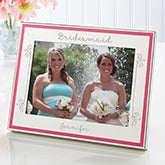 Engraved Pink Border Photo Frame - My Bridesmaid - 14825