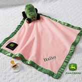 Personalized John Deere Baby Blanket - Pink - 14832