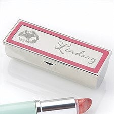 Personalized Lipstick Case - Kiss And Tell - 14834