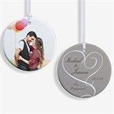 Personalized Engagement Photo Christmas Ornaments - Double Sided - 14843