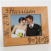 Personalized Wedding Photo Wood Frame - Our Wedding Date - 14856