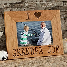 Personalized Wood Picture Frames - We Love Him - 14857