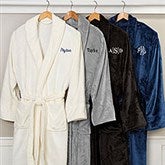 Embroidered Men's Luxury Fleece Robe - Just For Him - 14893