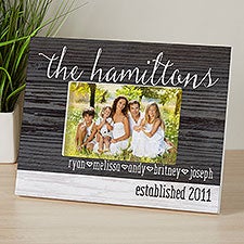 Personalized Rustic Family Picture Frame - Family Love - 14922