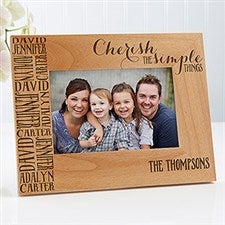 Personalized Family Photo Frame - Cherish The Simple Things - 14949