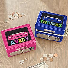 All Mine Kids Name Personalized Cash Box | Gift for Boy or Girl