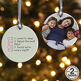 Personalized Photo Christmas Ornament - Definition Of Mom - 15075