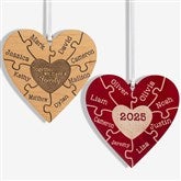 Personalized Puzzle Wood Christmas Ornament - Together We Make A Family - 15089