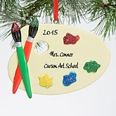 Personalized Artist Christmas Ornament - Painter's Palette - 15100